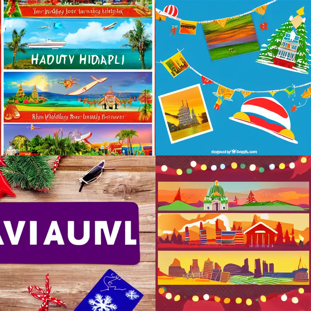 Prompt: vacation travel holiday banner