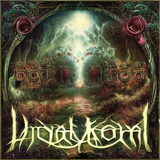 Prompt: ligma as an opeth album cover