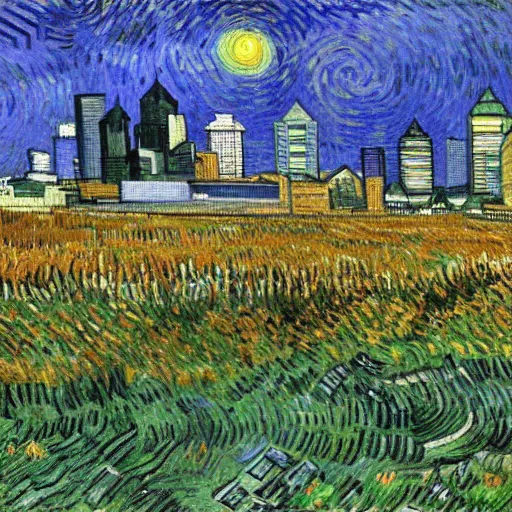 Image similar to Seattle, by VanGogh