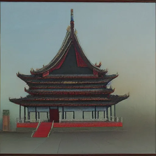 Prompt: “Quanzhou Kaiyuan Temple, oil on canvas, by Turner, 8k”