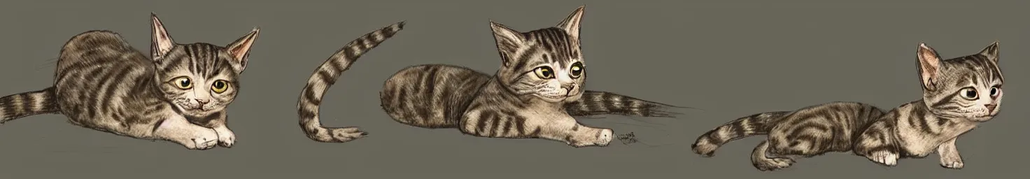 Prompt: cool concept art of a single cat