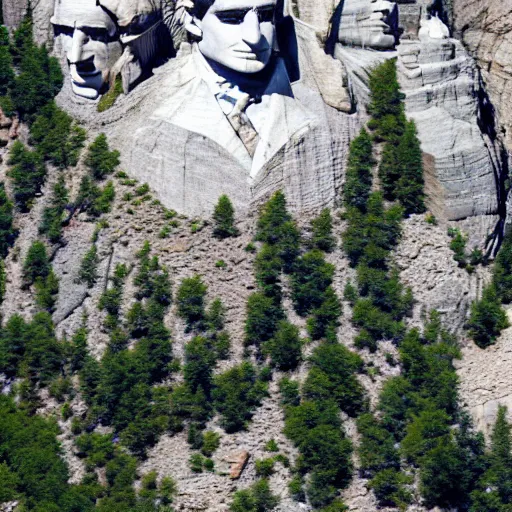 Prompt: daniel radcliffe on mount rushmore