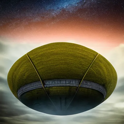 Image similar to huge mysterious ufo ignoring the laws of physics over a natural scene. entries in the 2 0 2 0 sony world photography awards.