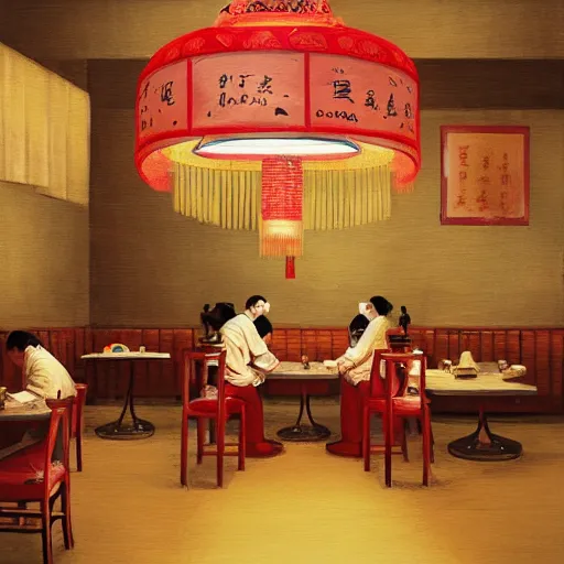 Image similar to Inside a traditional Chinese restaurant, with the chef preparing lots of yakisoba in a giant pot art by Sergey Kolesov