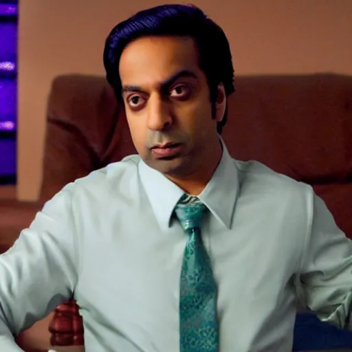 Prompt: Raj Koothrappali as Saul Goodman