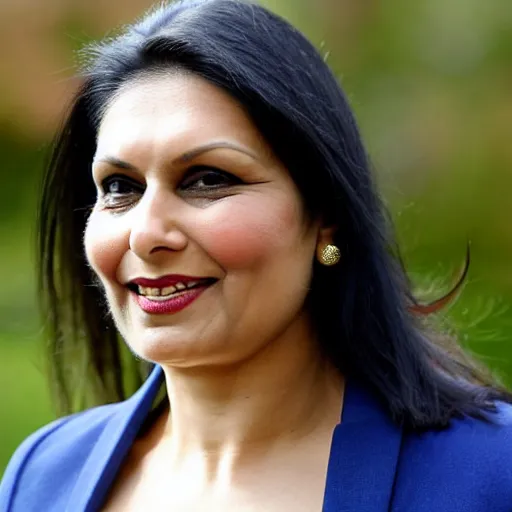 Image similar to priti patel by Wayne Barlow