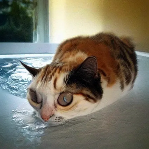 Image similar to cats as liquid