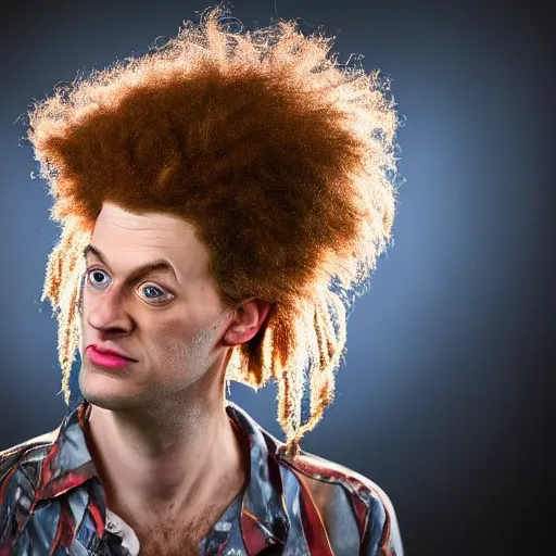 Prompt: stunning award winning hyperrealistic hdr 8 k highly detailed portrait photo of sideshow bob as a real human