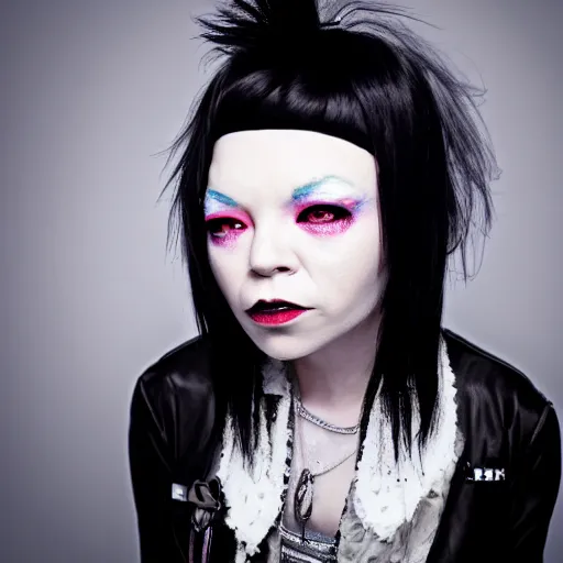 Image similar to Award winning portrait photography of Noodle from gorillaz as a human