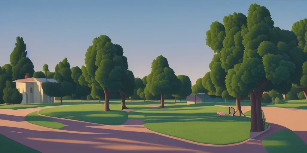 Image similar to dreaming, summer evening, kenton nelson