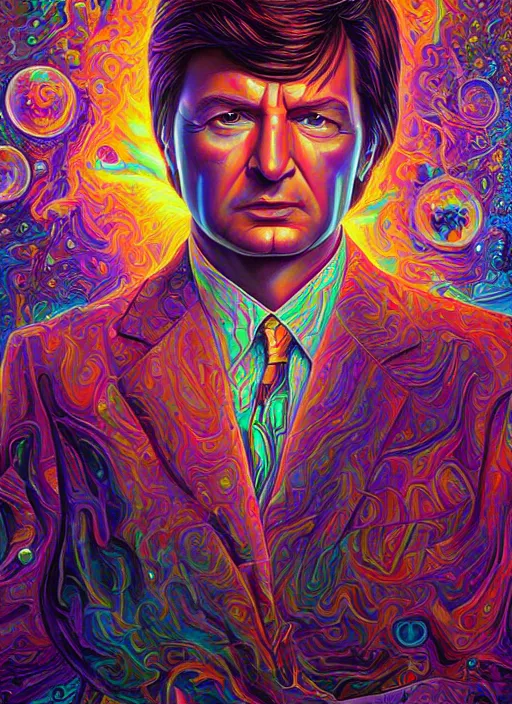 Prompt: portrait ultra dimensional nathan fillion entity, accidentally tripping on dmt and acid, psychedelic experience, overwhelming psychosis of self realization and burning awakening, ultra high definition, unreal engine 5, hyperrealism, masterpiece composition, by casey weldon, barclay shaw