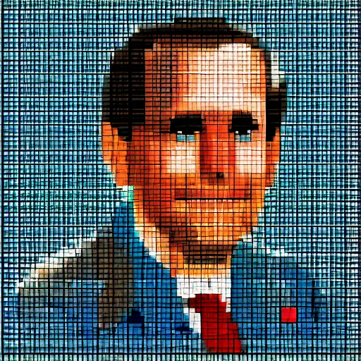 Image similar to George Bush pixel art