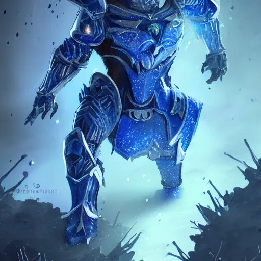 a suit of magical blue armor, ultra detailed, cluse - | Stable ...