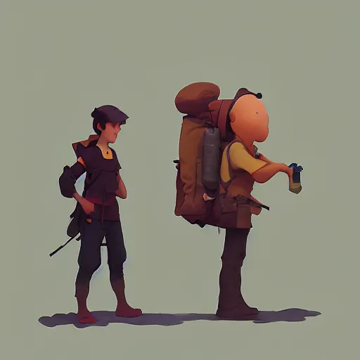 Prompt: goro fujita ilustration hiker unloading the car before camping, characterized by william adolphe bouguereau, character art, sharp focus, highly detailed, artstation