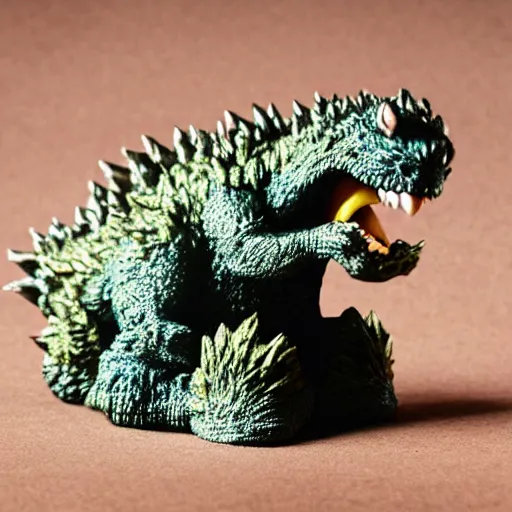 Image similar to godzilla smoking a joint, 5 5 mm