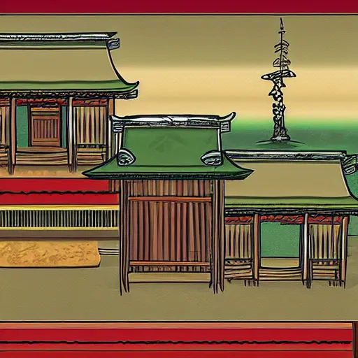 Image similar to edo style video game graphics