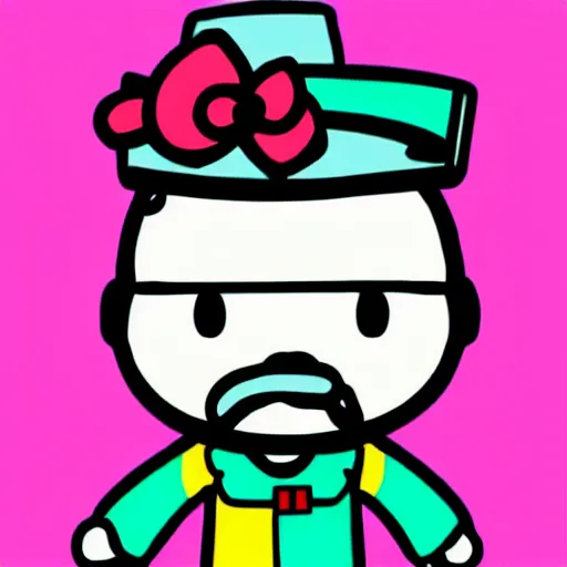 Image similar to Walter white in the style of hello kitty