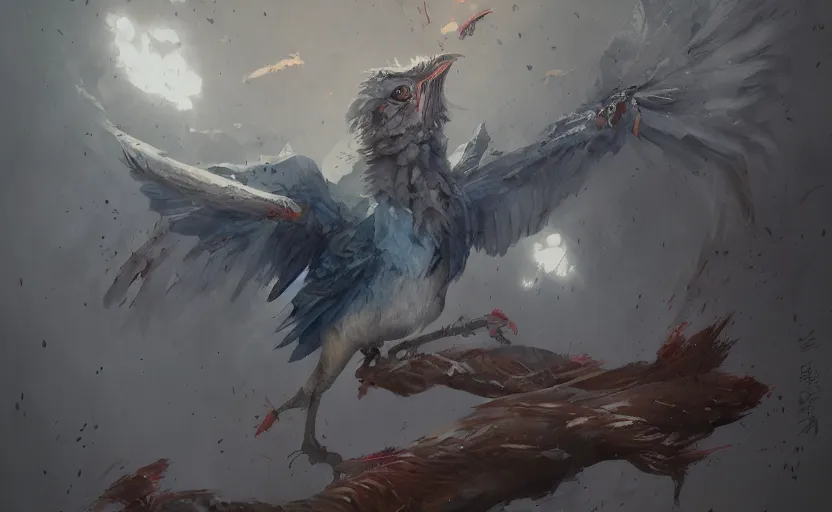 Prompt: a painting of delibirb 6 6 6 trending on artstation in the style of greg rutkowski, 3 d, watercolor