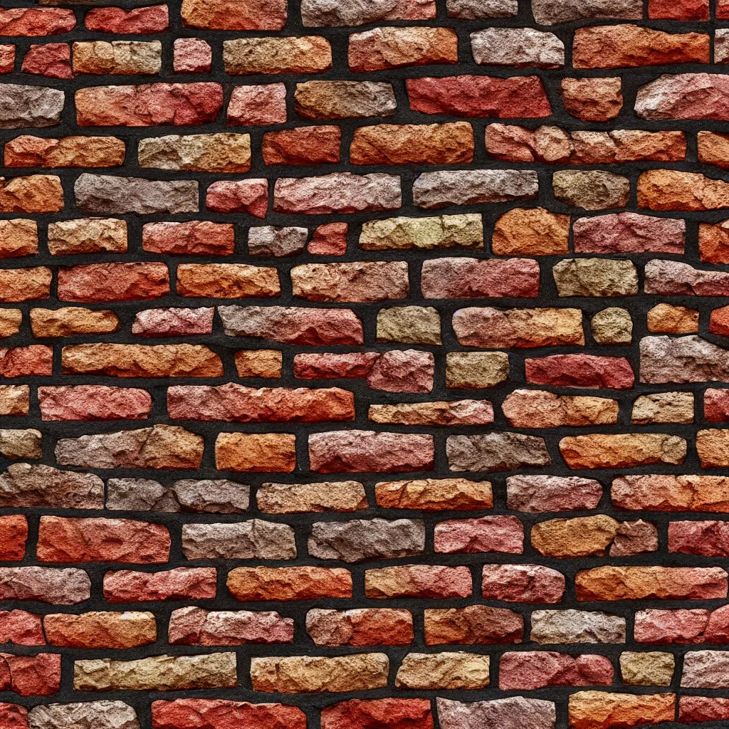 Image similar to a brick multicolor wall stone tile texture irregular diffuse albedo high detail 8k macro details texture texture texture texture