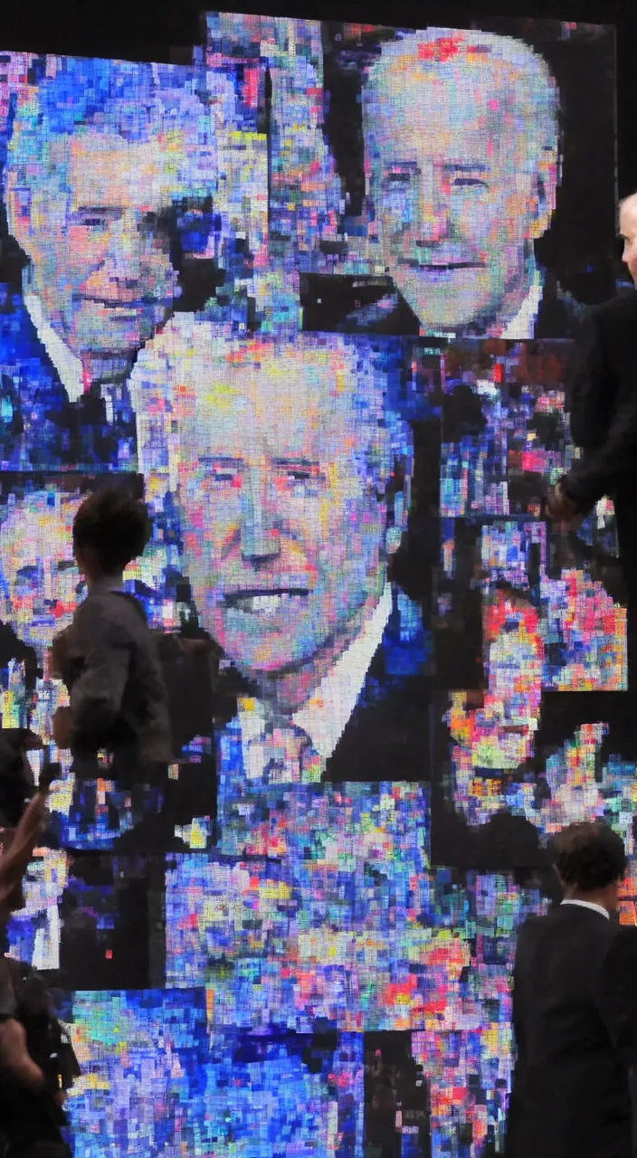 Image similar to Joe biden banning AI art globally Live on TV