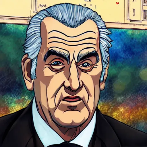 Prompt: milos zeman painted in anime style, detailed