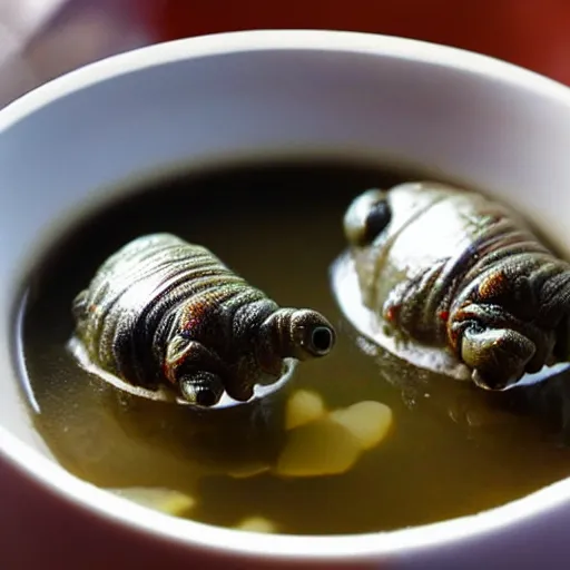 Prompt: A tardigrade in my soup