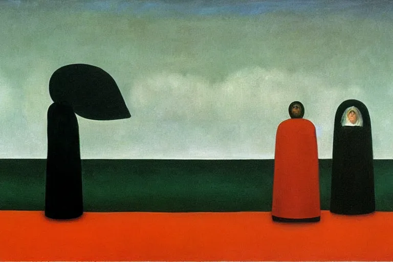 Image similar to born under a bad sign, watches, radios, good luck and trouble are my only friends, colors white!!!!!!!, orange, dark green, dark blue!! abstract oil painting, by leonara carrington, by rene magritte