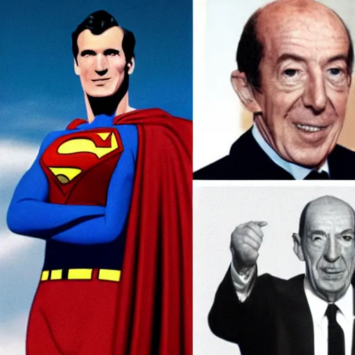 Image similar to valery giscard d'estaing as superman