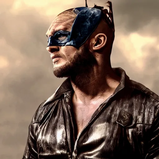 Image similar to Tom Hardy in wolverine Suit 4K quality Photorealism