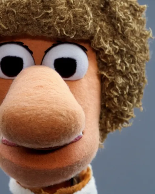 Image similar to adin ross as a muppet. highly detailed felt. hyper real photo. 4 k.