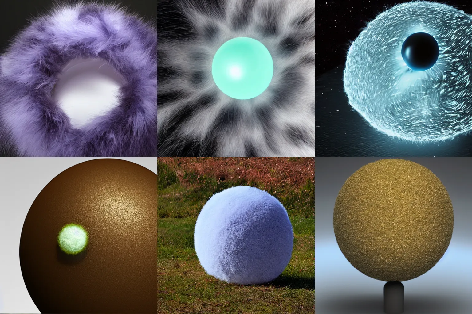 Prompt: orb covered in synthetic fur