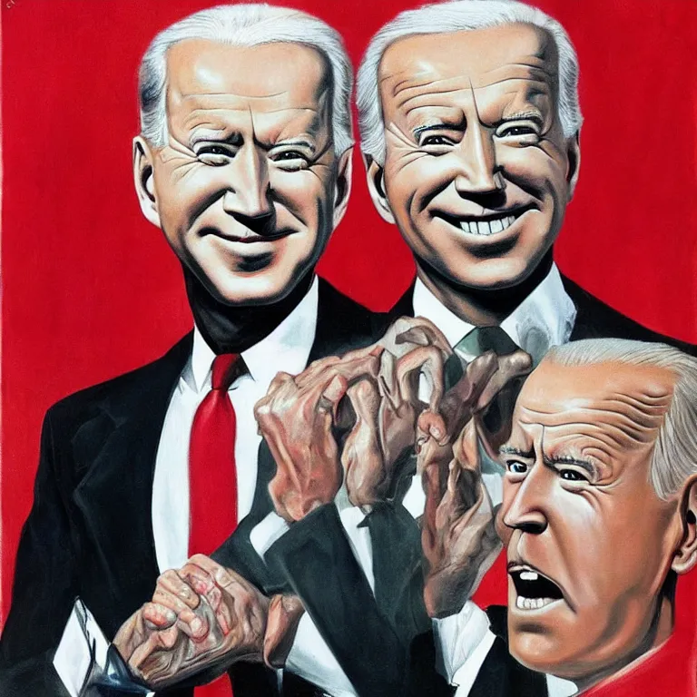 Prompt: surrealist Joe Biden, painted by salvador dali