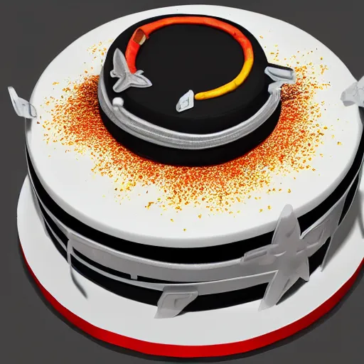 Image similar to a futuristic cake, concept