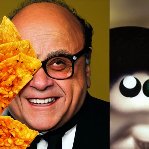 Prompt: Danny devito as a Dorito