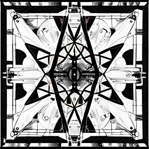 Image similar to dreaming machine, symmetrical, ben ridgway