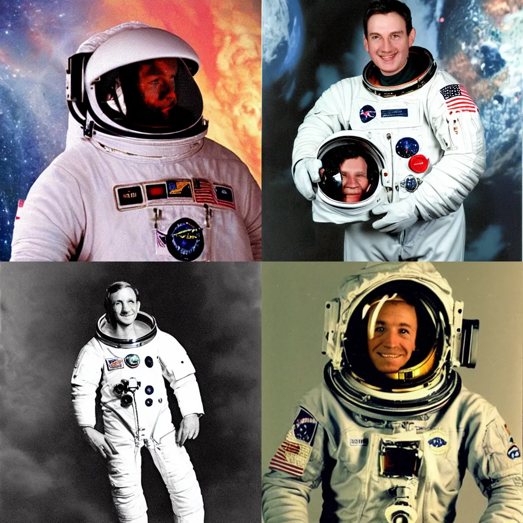 Prompt: Raymond Obbes as an astronaut