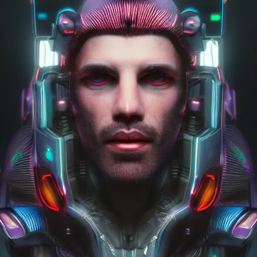 Image similar to portrait of gofrid yeger, cyberpunk style, ultra realistic, 4 k