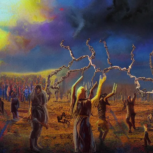 Prompt: mormon apocalypse painting