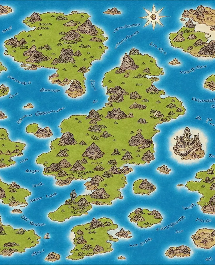 Image similar to fantasy world map,