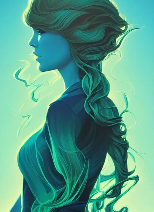 Image similar to style artgerm, joshua middleton, taylor swift with green dress, very long blue hair, swirling, symmetrical face, symmetrical eyes, lovecraftian western gunslinger, cinematic lighting