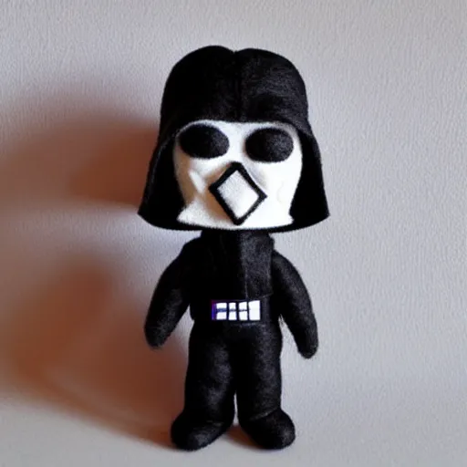 Prompt: darth vader, felt