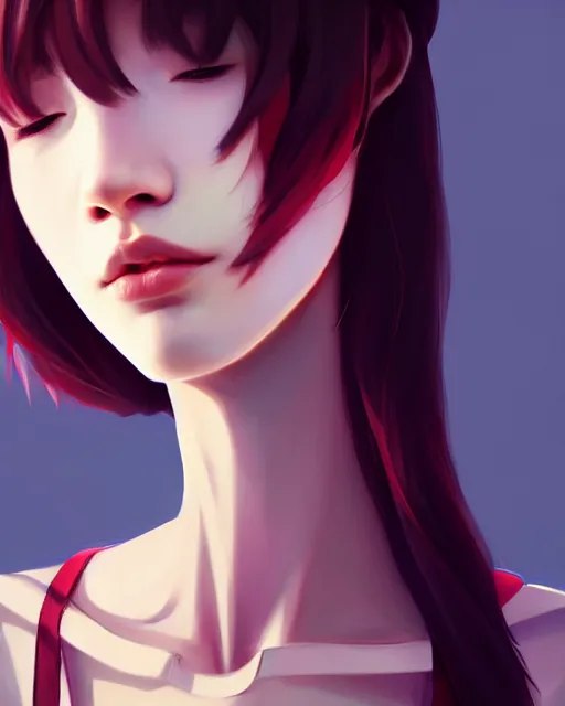 Image similar to full very close up neck shot of a beautiful skinny choir girl, in tshirt, anonymous, faceless, by saruei and guweiz and ilya kuvshinov, digital art, highly detailed, intricate, sharp focus, trending on artstation hq, deviantart, pinterest, unreal engine 5, 4 k uhd image