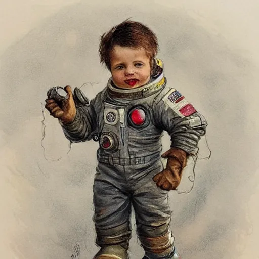 Image similar to ((boy in a retro space suit in a cluttered inventors shop . muted colors.)) by Jean-Baptiste Monge !!!!!!!!!!!!!!!!!!!!!!!!!!!