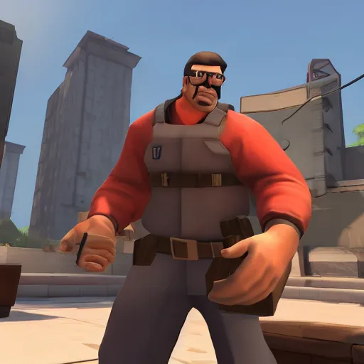 Image similar to Steve Carell in Team Fortress 2, gameplay, 8k, HD