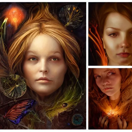 Image similar to realistic detailed face portraits of the spark of life by emilia dziubak, will terry, greg olsen, chris mars, ann long, and mark brooks, fairytale, female, feminine, art nouveau, victorian, character concept design, storybook layout, story board format