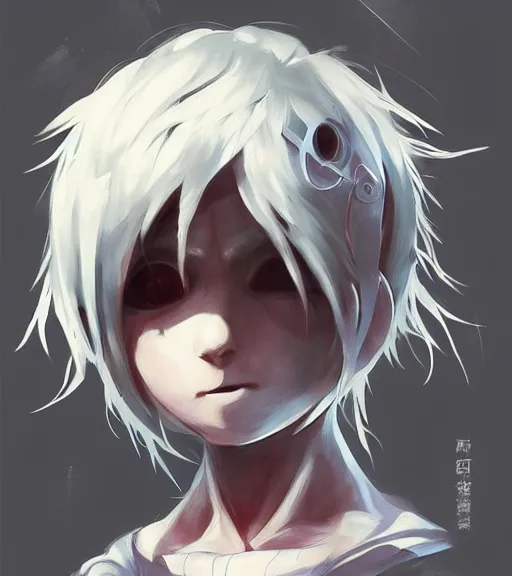 Image similar to beautiful little boy anime character inspired by jason voorhees, art by rossdraws, wlop, ilya kuvshinov, artgem lau, sakimichan and makoto shinkai, concept art, anatomically correct, extremely coherent, realistic, mask, smooth, hd, 8 0 s haircut