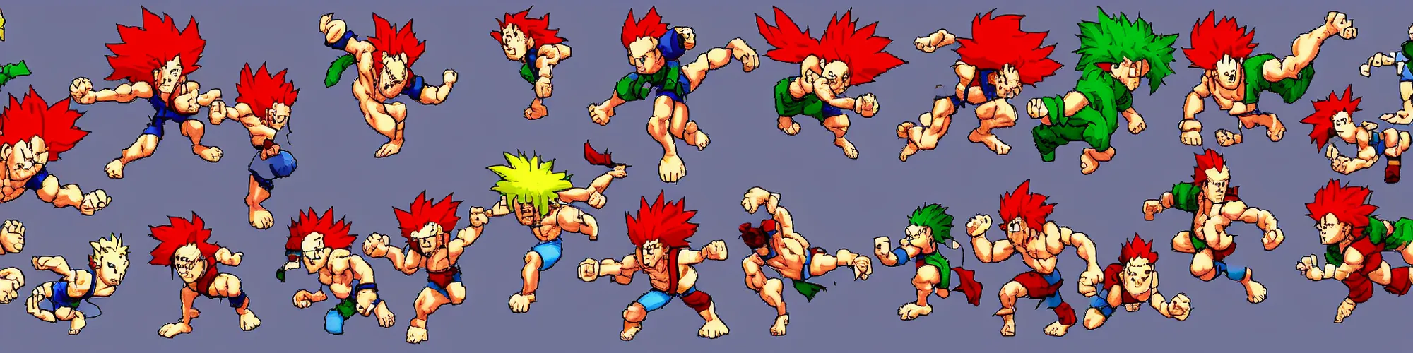 Image similar to akuma walk cycle sprite sheet, street fighter iii : third strike, professional pixel art, capcom official media