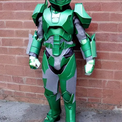 Prompt: Master Chief styrofoam armor, cosplay