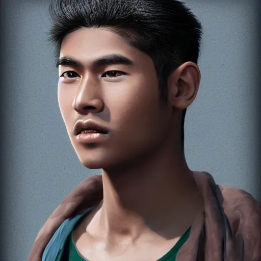 Prompt: a portrait of a young beautiful nepali gentleman, highly detailed, cinematic lighting, hyperrealistic, 4 k, digital art
