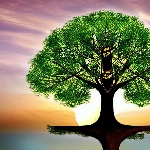 Prompt: kabbalah tree of life